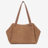 Lancaster - Sac cabas épaule Suède Camel